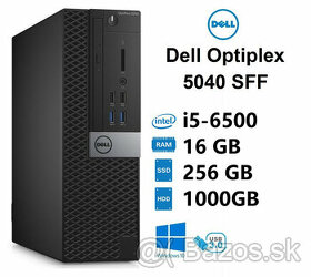 Dell OP 5040 SFF, i5-6500, 16GB RAM, 256GB SSD, 1TB HDD, W10 - 1