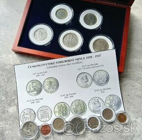 Strieborné mince + z bežných kovov ČSR
