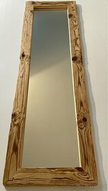 Zrkadlo staré drevo - kresaný hranol