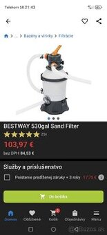 Piesková filtrácia 3m3/h