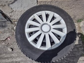 Predám Skoro Nové Zimné pneumatiky Na plech Disk 5x100 R15