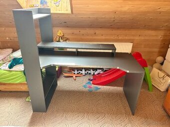 Moderný písací/PC stôl s úložným priestorom – veľmi zachoval