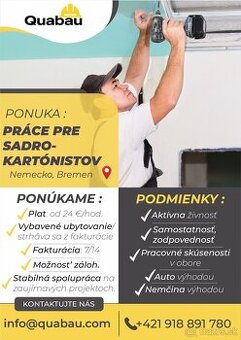 Ponuka práce Nemecko-Sadrokartónista