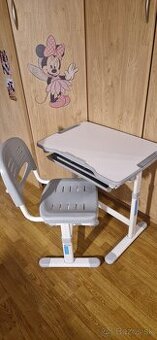 Rastúci písací detský stôl plus rastúca stolička