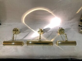 Lampa nad zrkadlo - zlatá - 2 ks