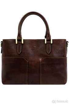 hnedá kožená kabelka - nová