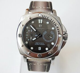 POEDAGAR 690 Grey - pánske military hodinky