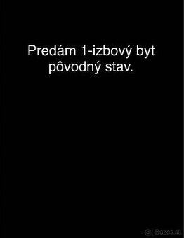 Predám 1-izbový byt