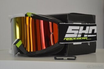 Kvalitné okuliare SHOT biele žlté čierne zrk sklo