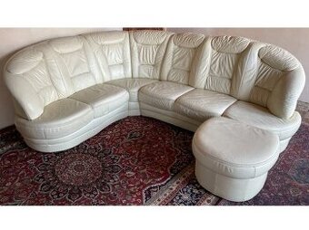 Luxusní rohová kožená sedací souprava, 2292