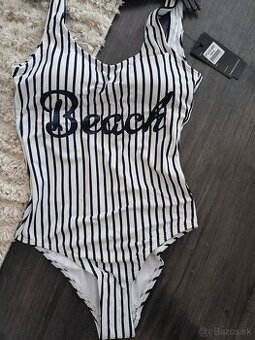 Jednodielne plavky S/36 modré, červené