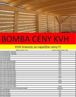 konštrukčné hranoly KVH a C24