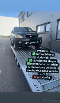 Odťahová služba ,Preprava tovaru , Stavebnej techniky a mate