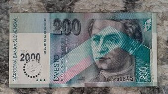 Slovenske koruny papierove 200SK MM