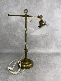 Starožiná lampa na písací stôl mosadz