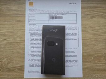 Pixel 9a 8GB/128GB, obsidian - cierny, top, zaruka
