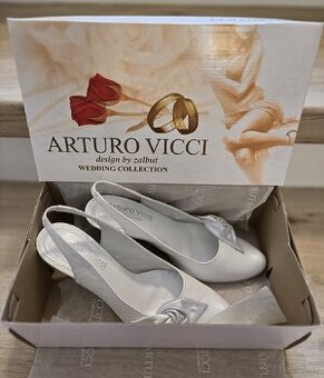 Dámske biele topánky 37 svadobné