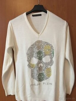 PHILIPP PLEIN chystal smotanový/damsky sveter S/Mo