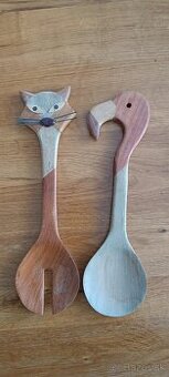 2 ks Drevené okrasné varešky (zvieratá)