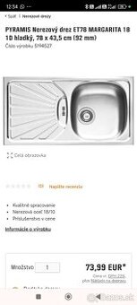 Kuchynský drez nerezovy