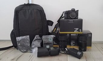 Set Nikon Z5, Nikkor Z 50mm f/1.8 a Nikkor Z 24-70mm f/4