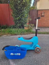 Micro 2go Deluxe modrá - rastúce odrážadlo / kolobežka modré