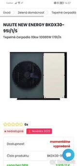 Tepelne cerpadlo 10kw
