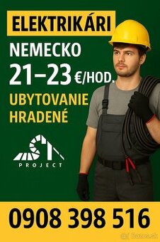 🇩🇪 Ponuka práce v Nemecku – dvojica Elektrikár + Pomocník