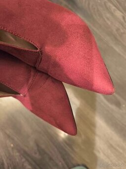 NEXT trendy bordové semišové čižmičky štýlové 39