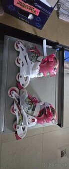 Detské dievčenské kolieskové korčule