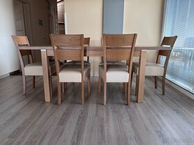 Jedálenský stôl + jedálenské stoličky (6 ks) - NOVÉ