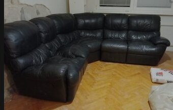 Kožená sedacia súprava rohova