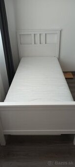 Ikea hemnes bielo morena postel+rost+matrac