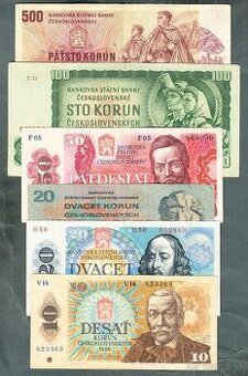 Staré bankovky sestava 1961-1988