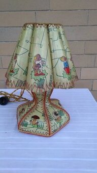 retro Lampa - ručne maľovaná - s motívom trpaslíkov
