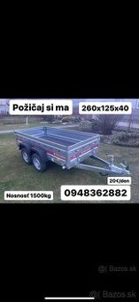 Prenajom dvojnapravoveho vozika 263x125x40