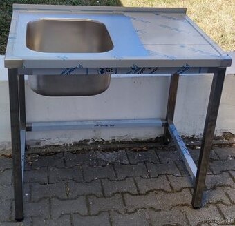 Nerezový umývaci stôl, gastro stoly+ drez