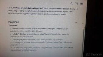 čistič na vodný kameň, usadeniny , kúpeľne, wc