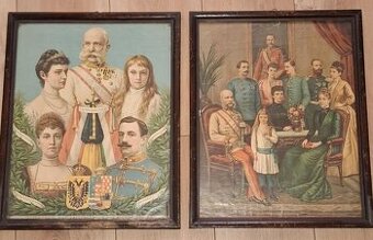 RU_cisár FJ s rodinou_2 párové obrazy