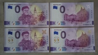 Štvorička 0 euro bankovky Marián Kochanský + Primaciálny pa