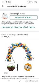 Stojan na balonovu výzdobu girlandu