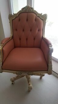 KRESLO KOŽENÉ - otáčacie