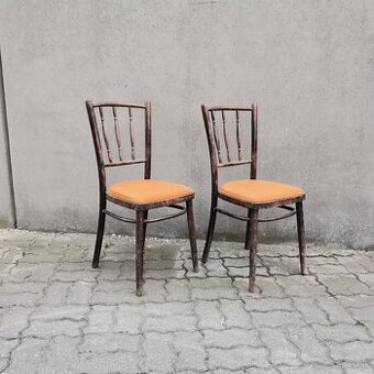 2ks Retro stoličky TON Thonet Vintage Provence