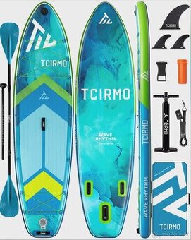 Tyrkysovo-belaso-zlty Paddleboard