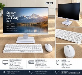 PC SET MSI 24" + Rapoo klávesnica + myš – 59 €