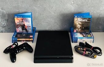 PS4 Slim 500Gb / Playstation 4 + 10 hier