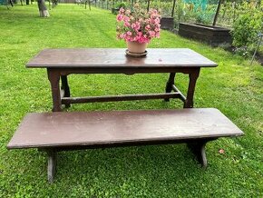 Stôl a lavica masív - 1