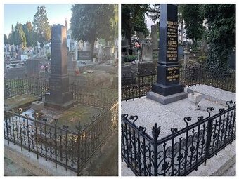 Čistenie hrobov, dosekávanie písma,zlatenie,rekonštrukcie po