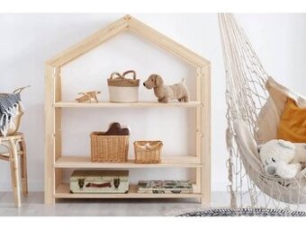 Detsky domcekovy regal / kniznica na hracky