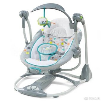 Detské hojdacie kresielko 2v1 hojdá aj vibruje